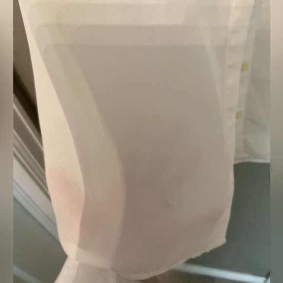 Banana Republic Sheer Cream Sleeveless Blouse Size 6 - Picture 7 of 7